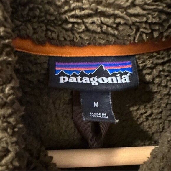Patagonia Men’s Retro Pile Fleece Vest Medium Natural Warm Zip-Up Layer - Picture 7 of 9